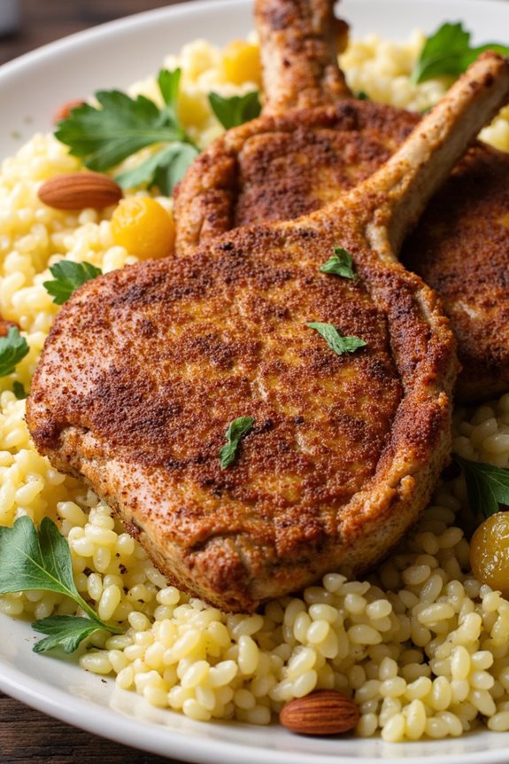 moroccan spiced pork chops