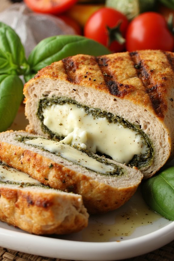 pesto stuffed chicken breasts