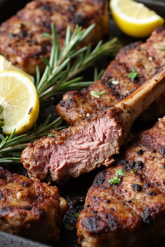 rosemary infused grilled lamb chops