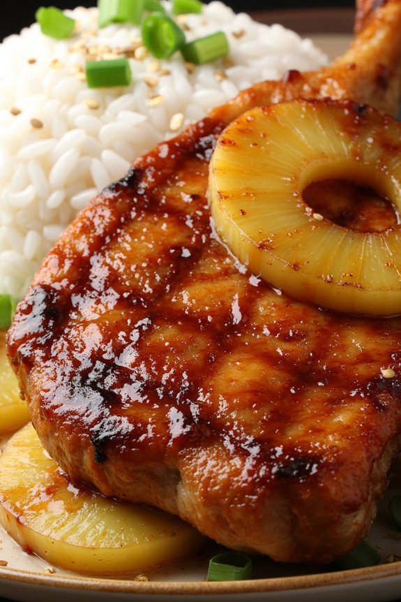 savory sweet pineapple chops