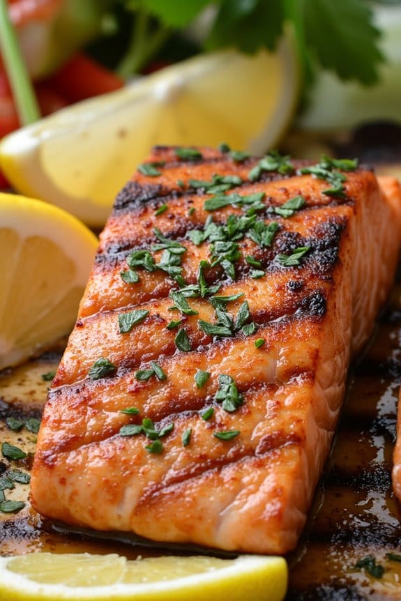 smoky flavorful grilled salmon