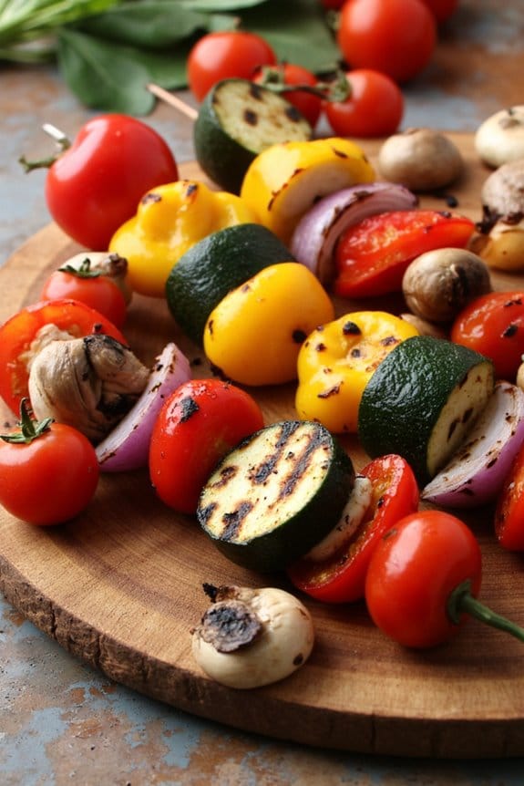 smoky grilled veggie skewers