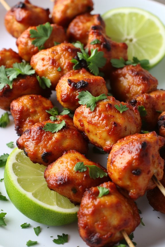 spicy grilled chicken skewers