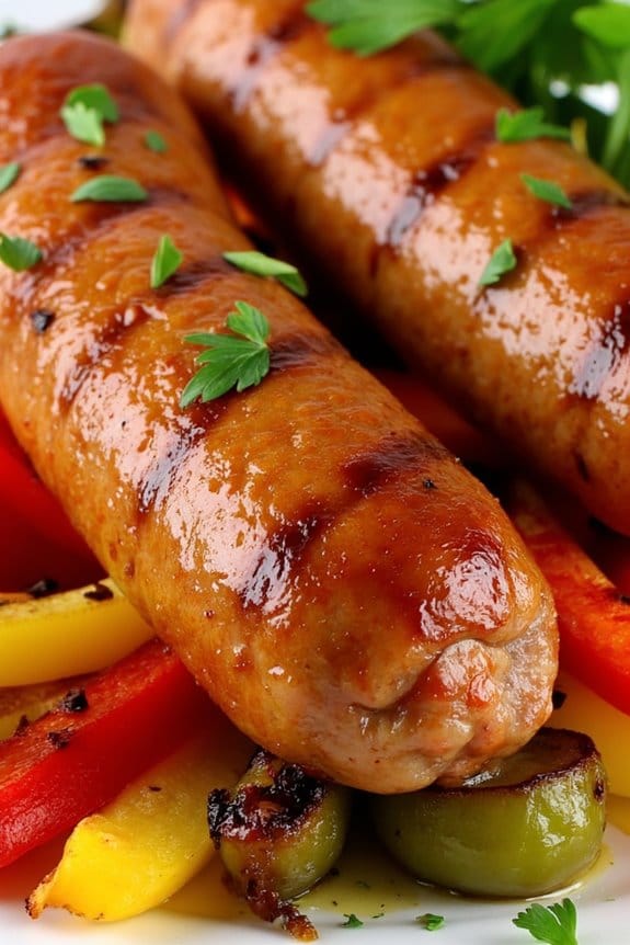 spicy sausage and bell peppers
