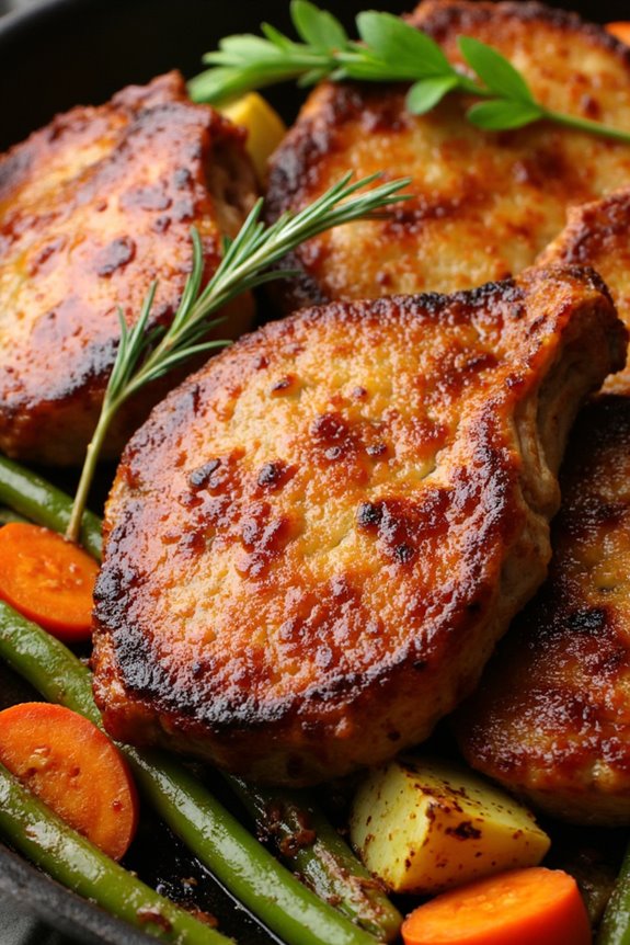 sweet and spicy pork chops