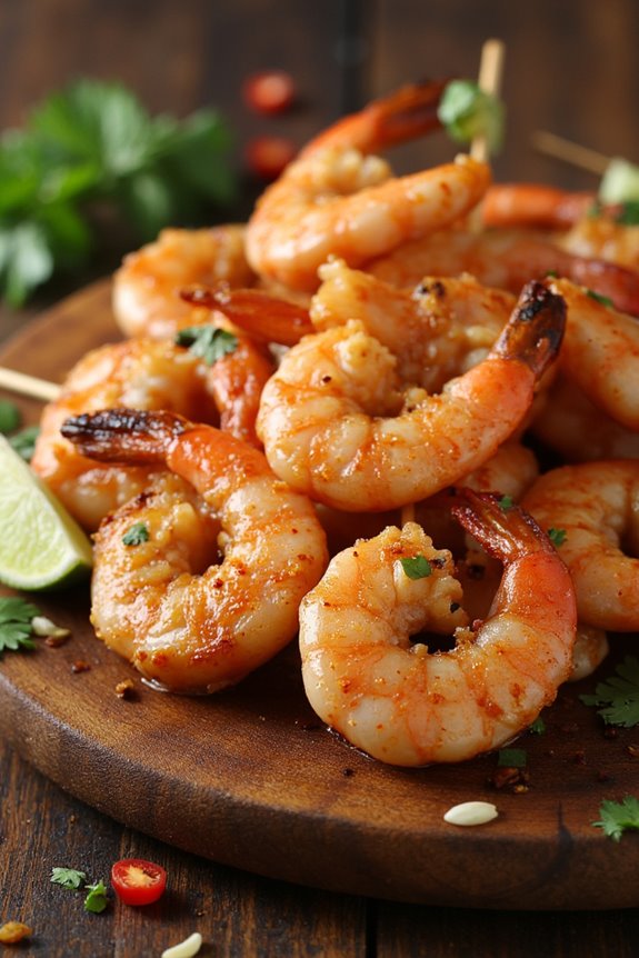 sweet and spicy prawns