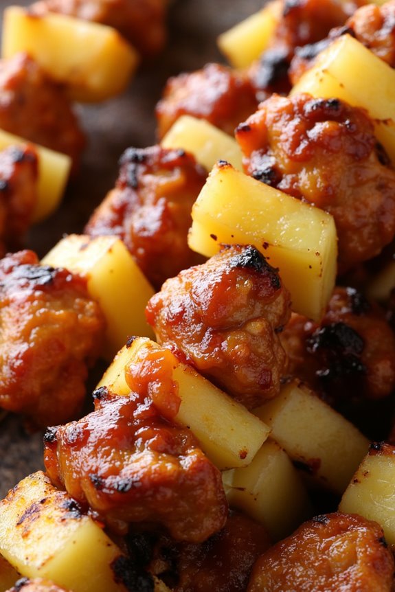 sweet smoky bbq skewers