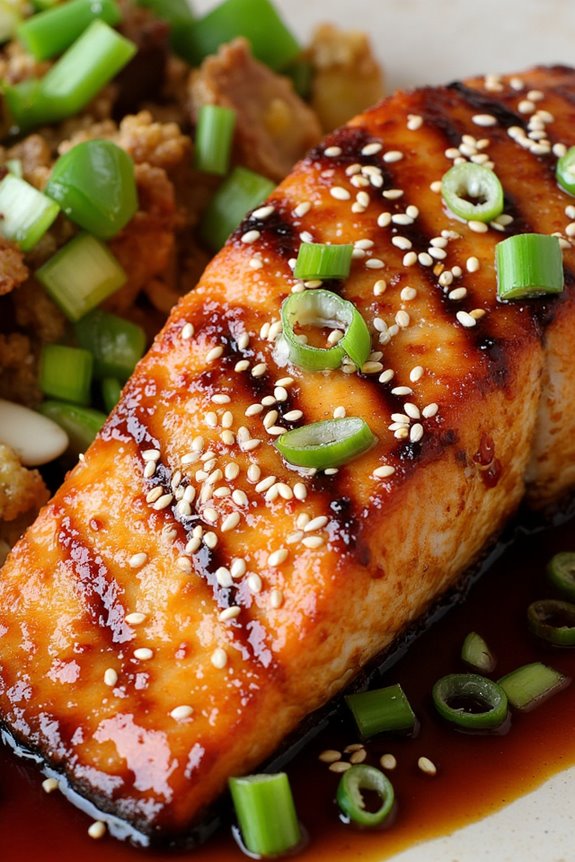 sweet teriyaki glazed salmon