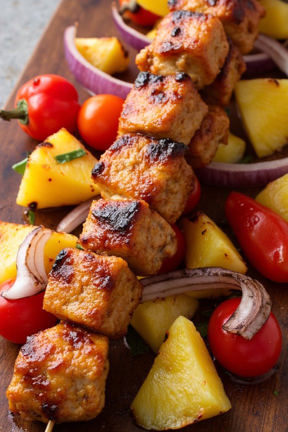 tangy sweet chicken skewers