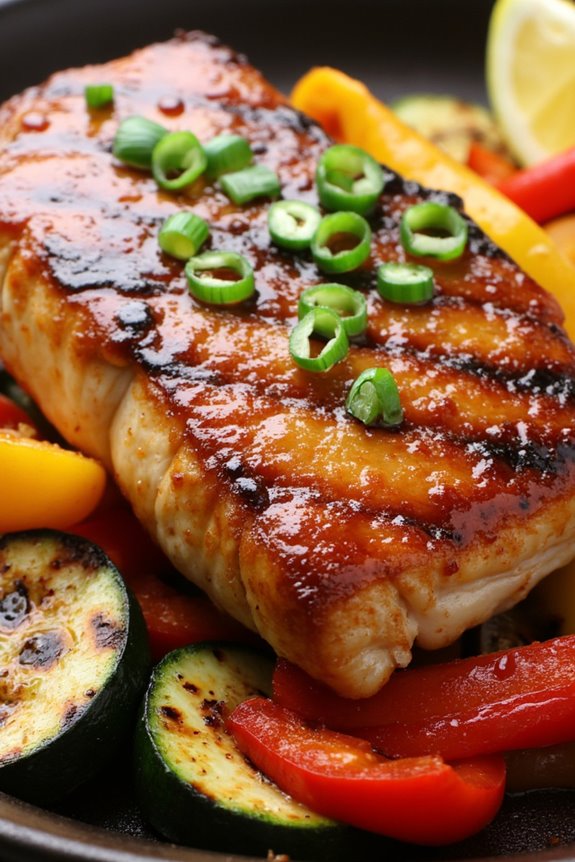 teriyaki cod with vegetables