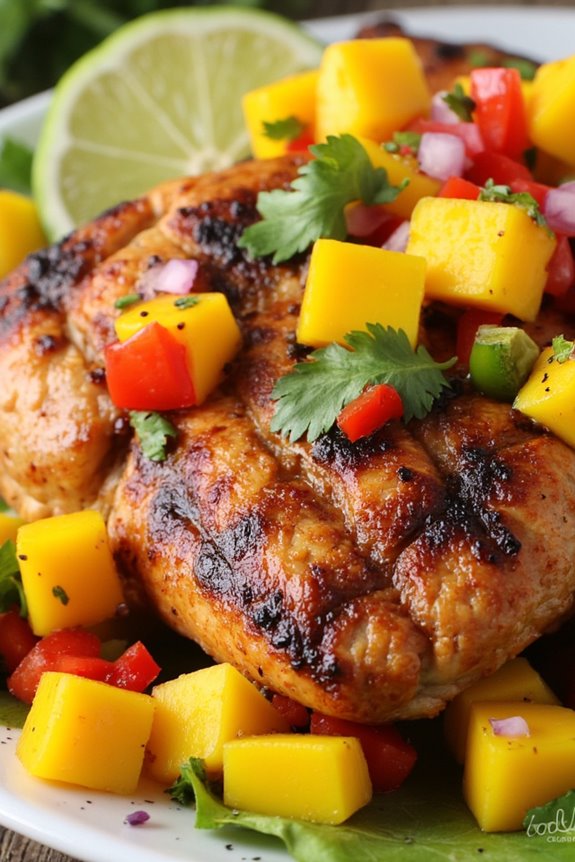 tropical mango salsa chicken