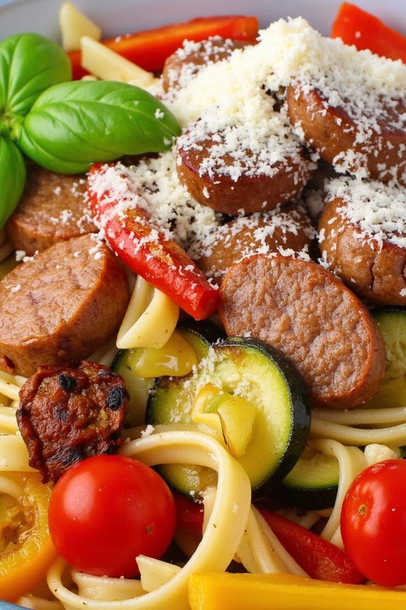 vibrant italian sausage pasta