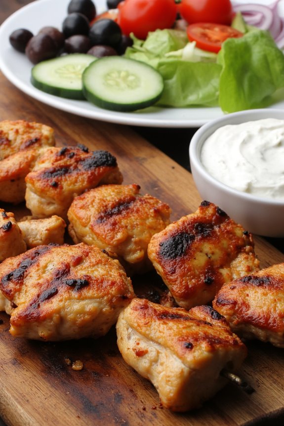 yogurt marinated chicken skewers
