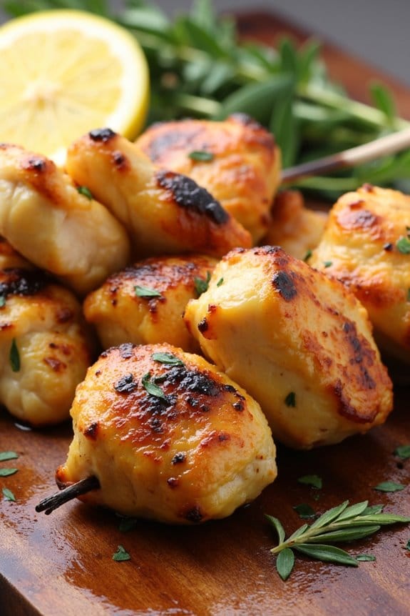 zesty grilled chicken skewers