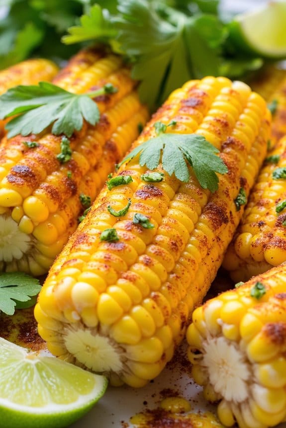 zesty grilled chili lime corn