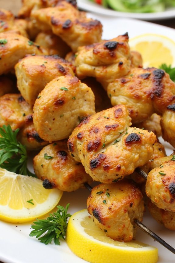 zesty lemon garlic skewers
