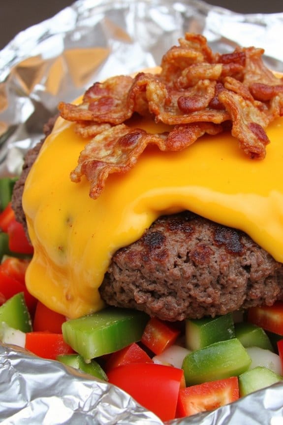 bacon cheeseburger foil packets