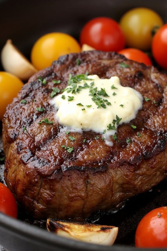 bold rustic ribeye steak