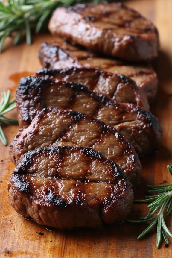 bourbon marinated grilled beef tips