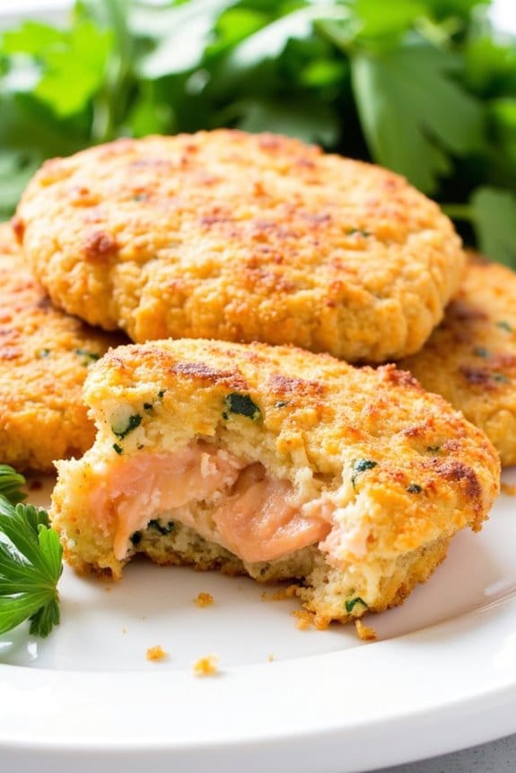 cheesy parmesan crusted salmon patties
