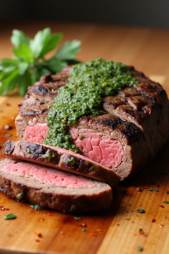 chimichurri marinated grilled steak