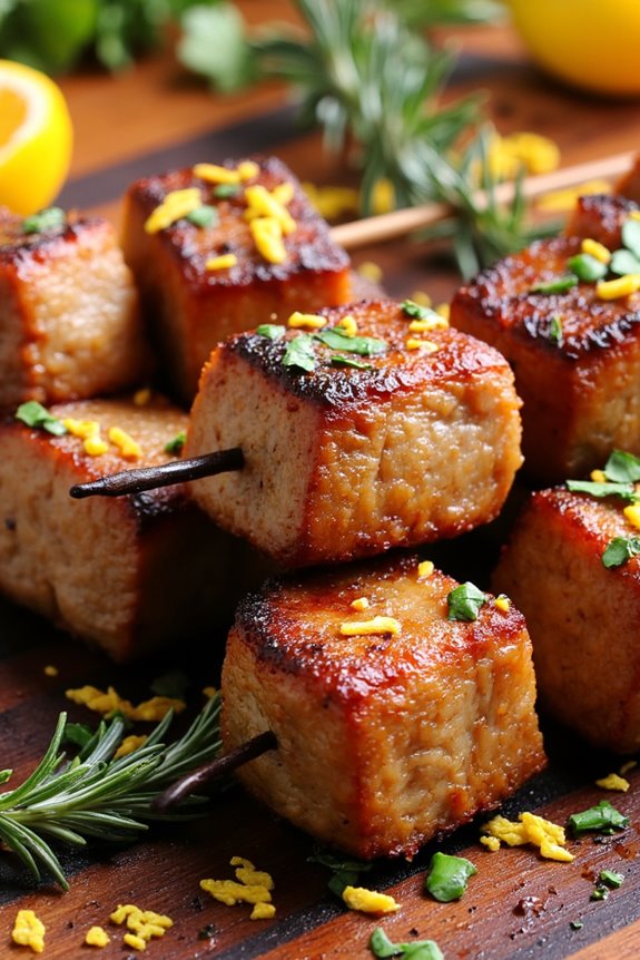 citrus herb pork kebabs