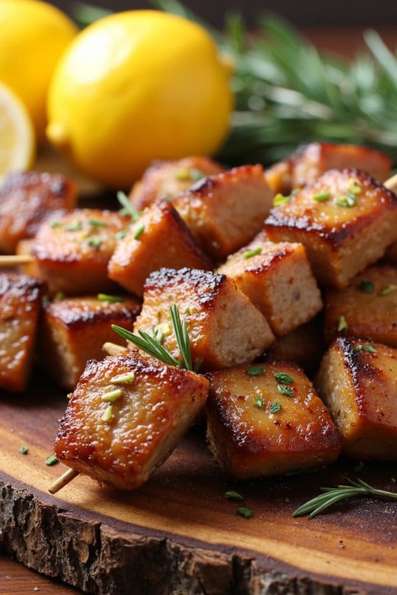 citrus herb pork skewers
