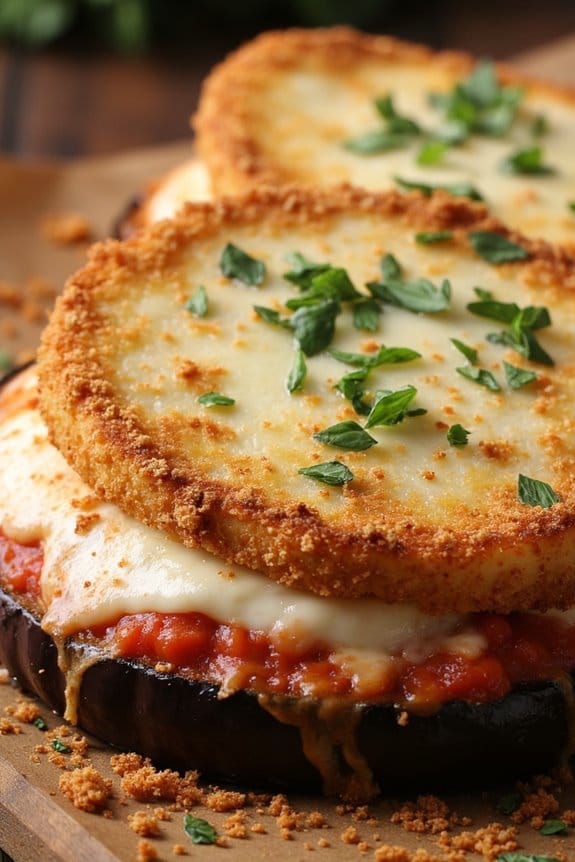 crispy grilled eggplant parmesan
