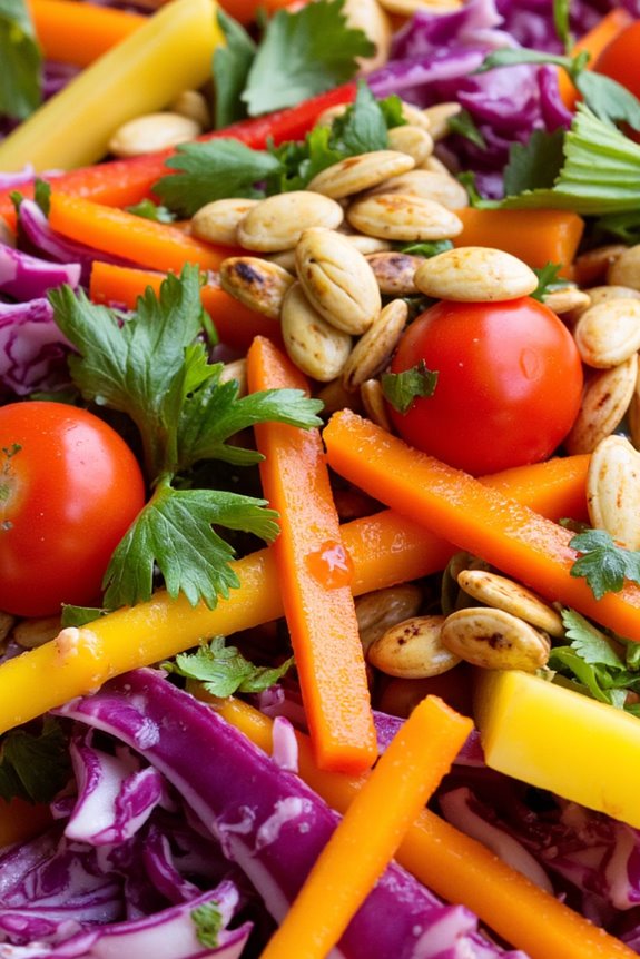 crunchy rainbow bbq salad