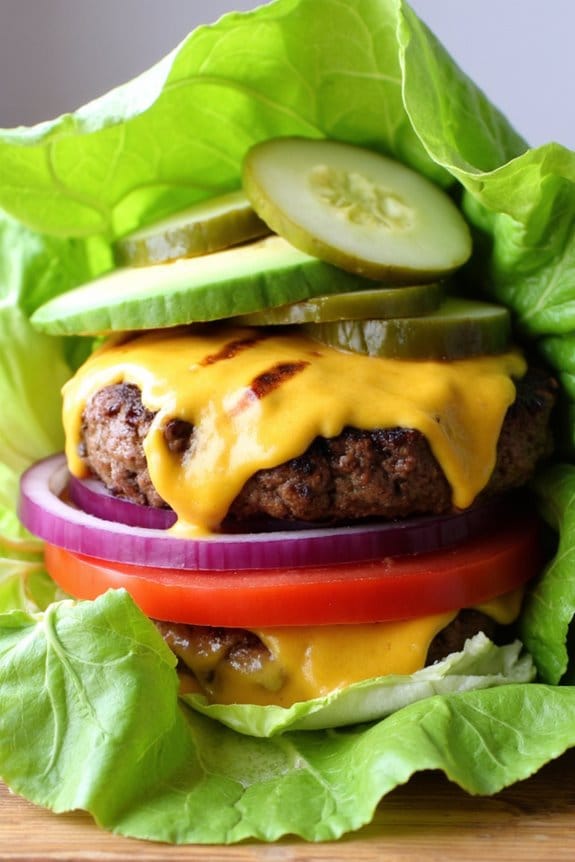 delicious low carb grilled burgers