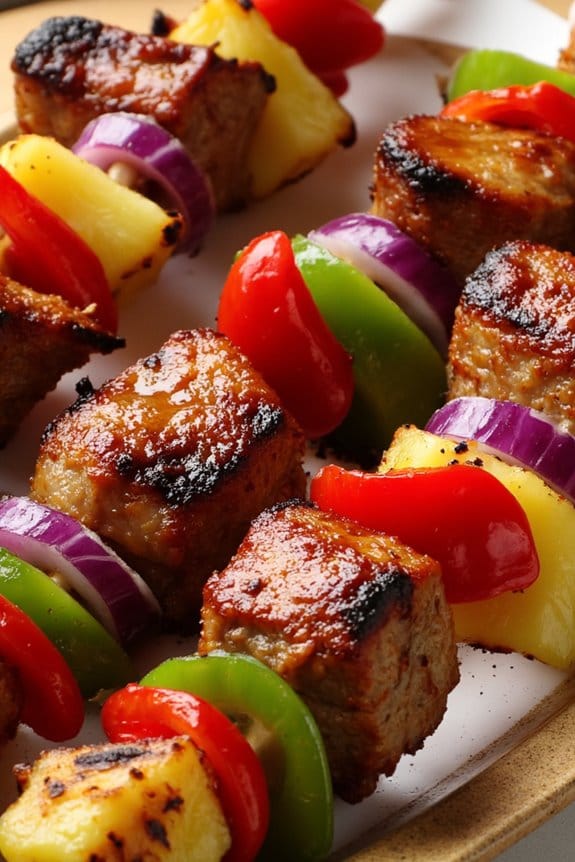 flavorful teriyaki pork kabobs