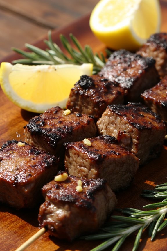 garlic rosemary lamb skewers recipe