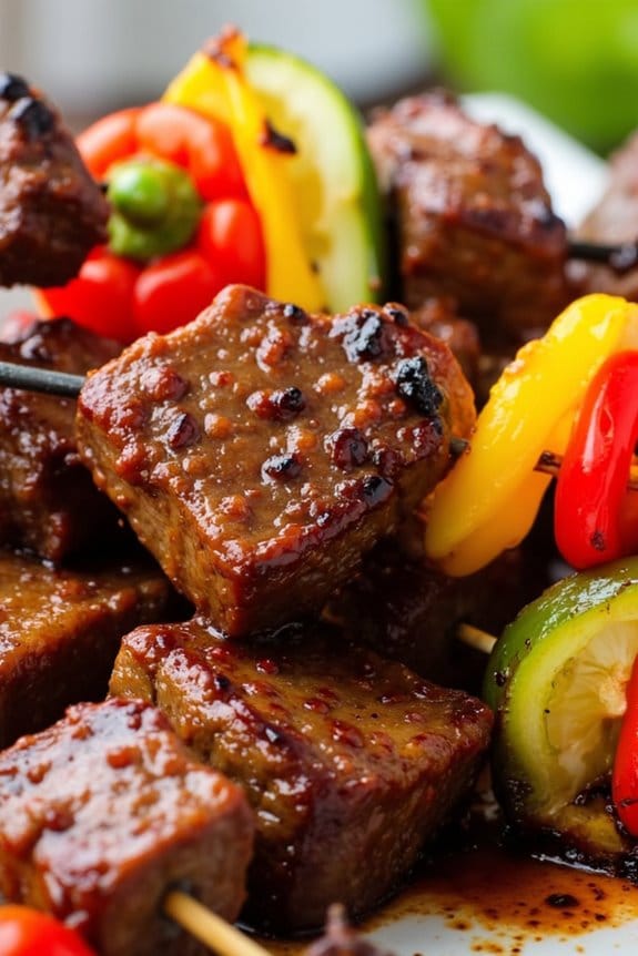 grilled beef and peppers