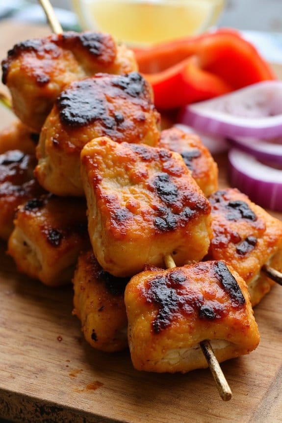 grilled chicken teriyaki skewers