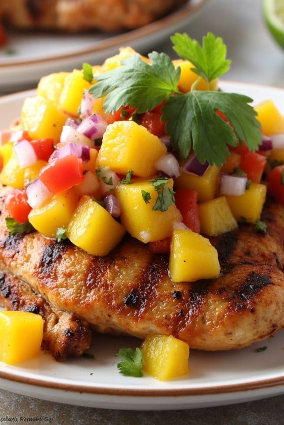 grilled chicken with mango salsa