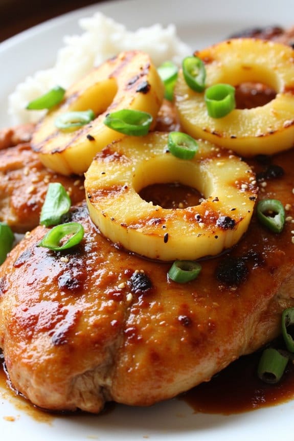 grilled chicken with pineapple teriyaki