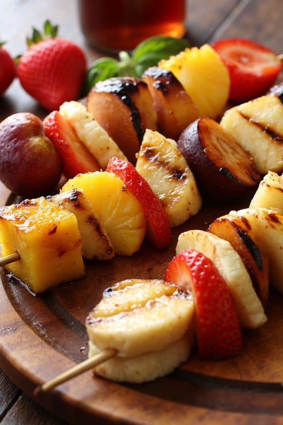 grilled fruit with honey glaze