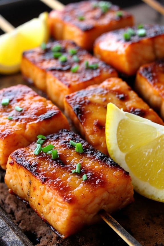 grilled honey garlic salmon