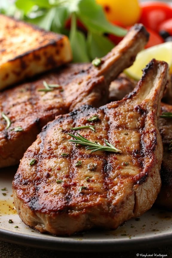 grilled mediterranean lamb chops