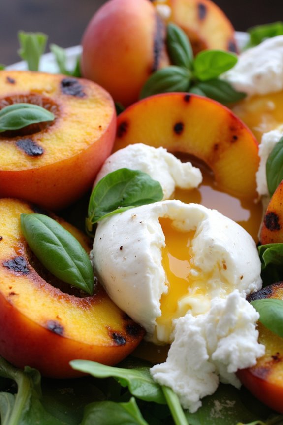 grilled peaches with burrata