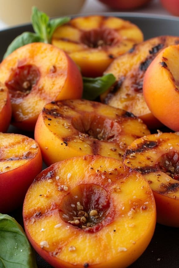 grilled peaches with chili