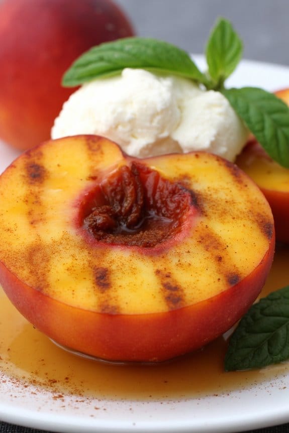 grilled peaches with honey
