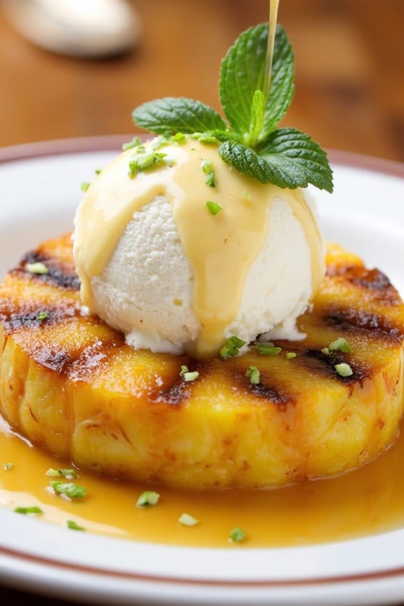 grilled pineapple with honey glaze
