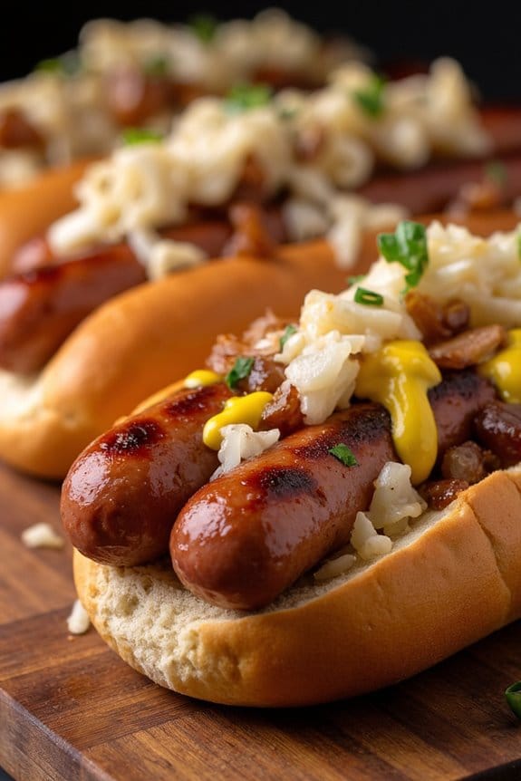 grilled sausages with flavorful spices