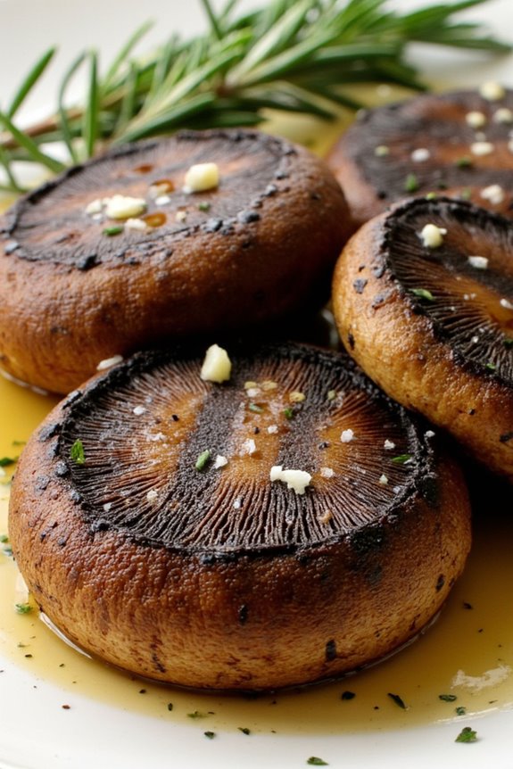 herb infused grilled portobello mushrooms