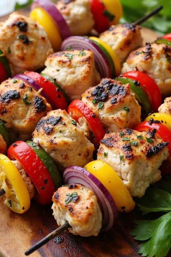 herb marinated chicken kebabs