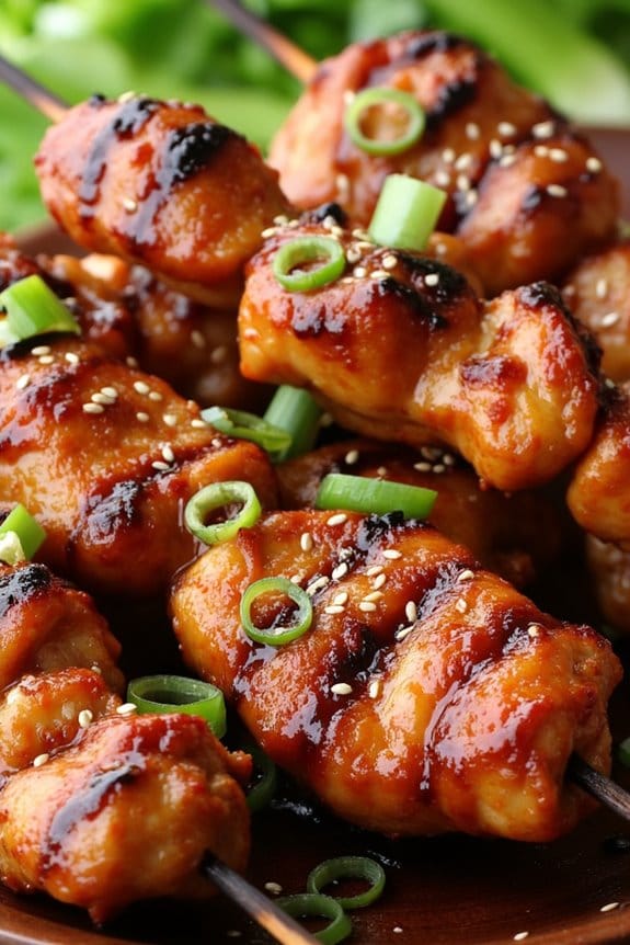 juicy teriyaki chicken skewers