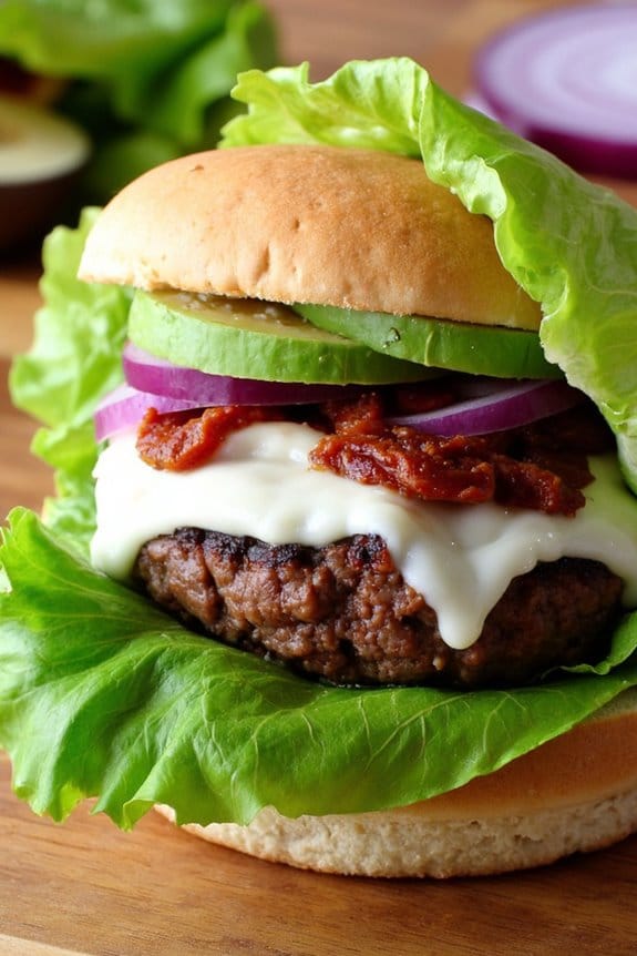 keto sun dried tomato burger
