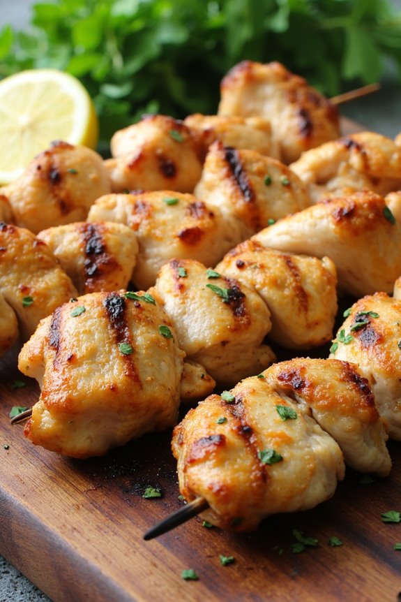lemon herb chicken skewers