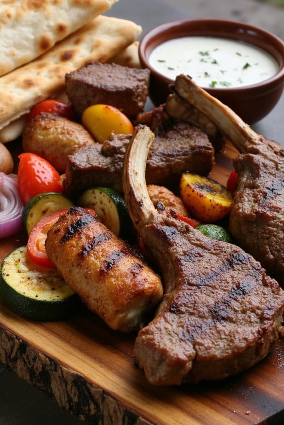 mediterranean grilled meat feast